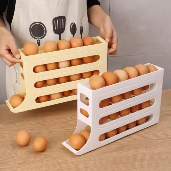 4-Layer Rolling Egg Holder/Dispenser