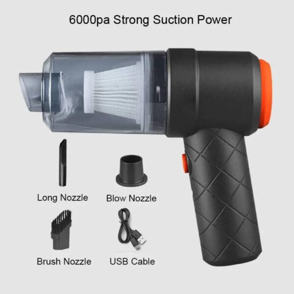 *Mini 2 in 1 Wireless/Rechargeable Vacuum Cleaner with Air Blower Strong Sunction Interior Car & Home Vacuum