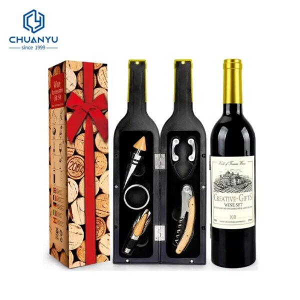 5pcs Wine Gift set Bar Tools Wine Bottle Cockscrew Opener in Pourer Kit
